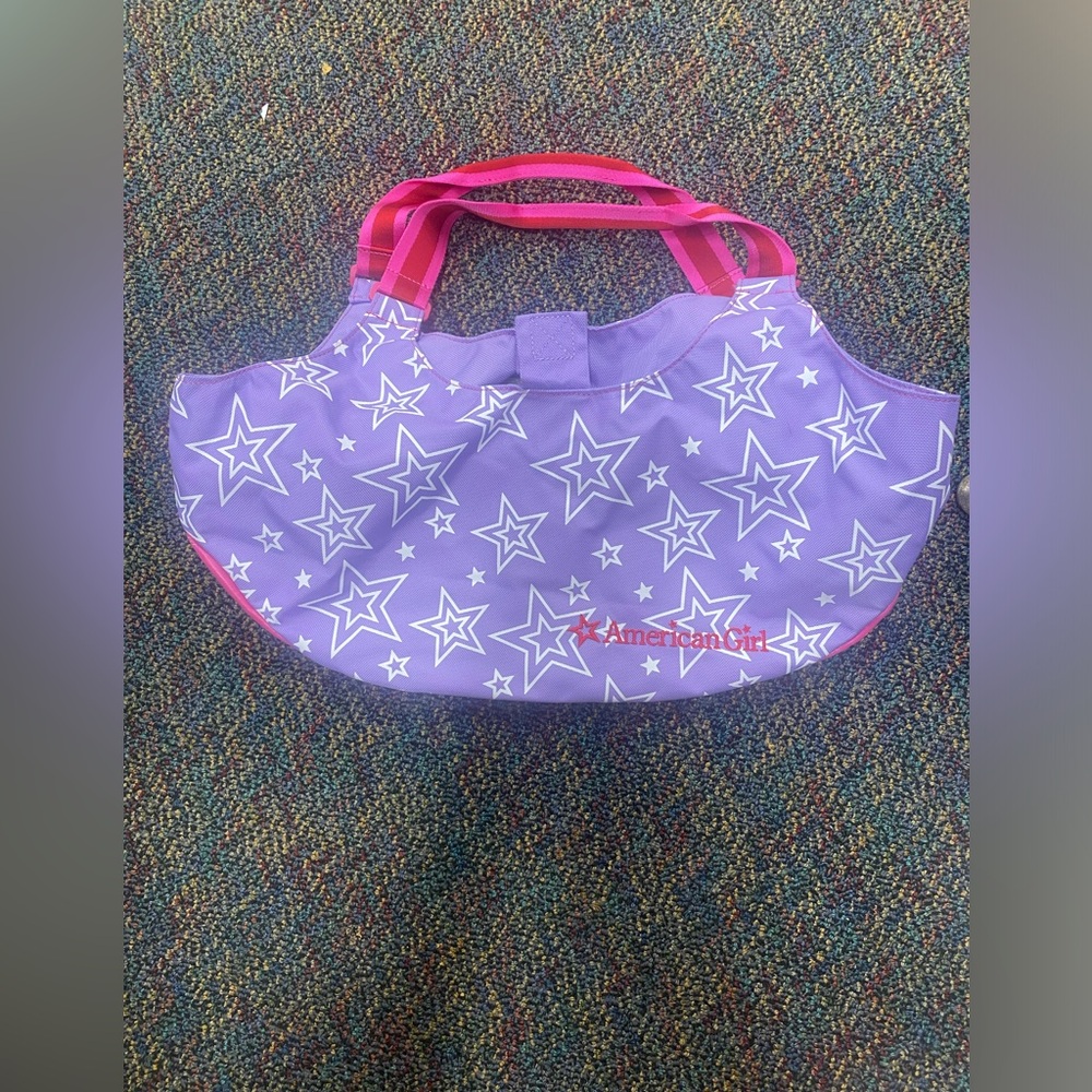 American Girl Doll Purple Starry Tote Bag